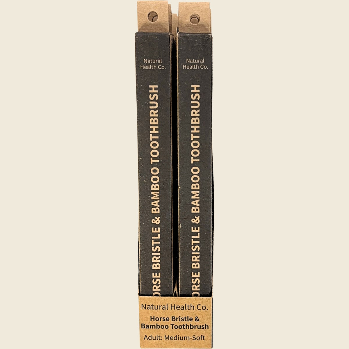 Natural Health Co Horse Bristle & Bamboo Toothbrush Adult Med-Soft 12x1pk