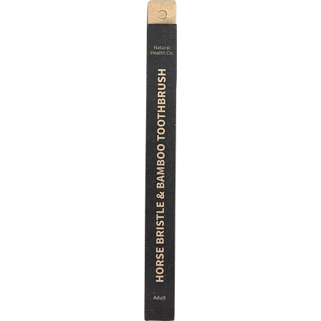 Natural Health Co Horse Bristle & Bamboo Toothbrush Adult Medium-Soft 1 Pack x 12 Pack