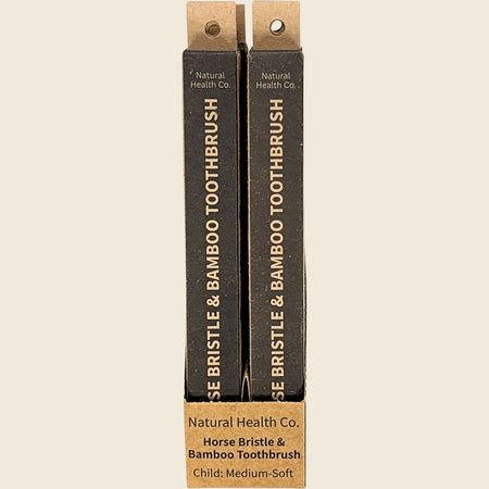 Natural Health Co Horse Bristle & Bamboo Toothbrush Child Med-Soft 12x1pk