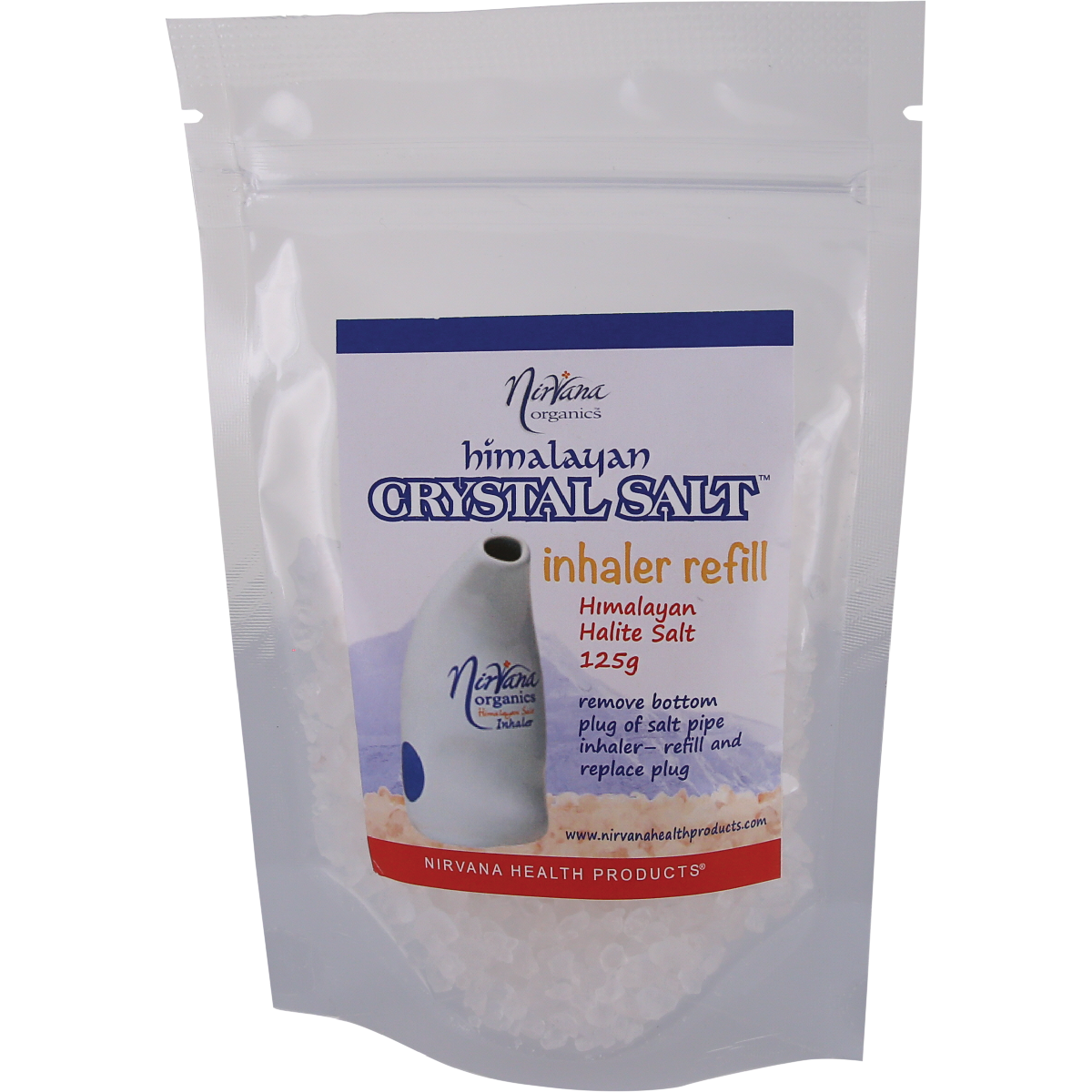 Nirvana Organics Himalayan Crystal Salt Inhaler Refill 125g