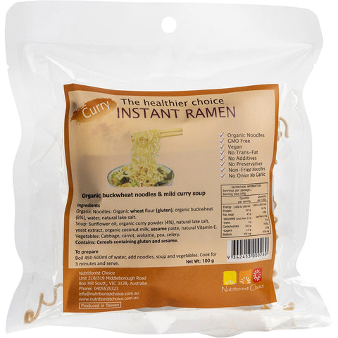 NUTRITIONIST CHOICE Instant Buckwheat Ramen Mild Curry 100g