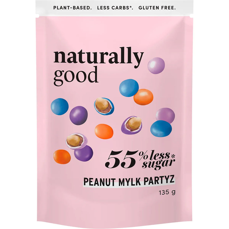 NATURALLY GOOD Peanut Mylk Partyz 55% less sugar 6x135g