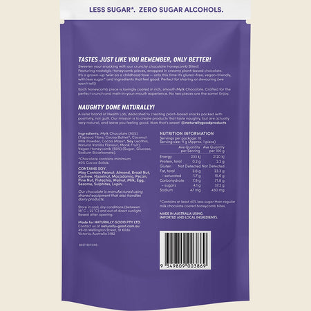 Naturally Good Choc Honeycomb Bites 6x120g