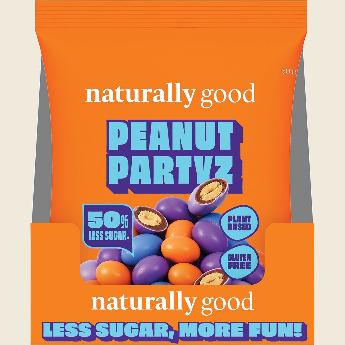 Naturally Good Peanut Partyz 50% less sugar 10x50g