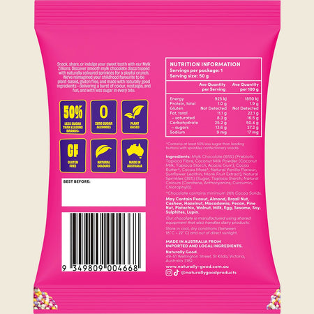 Naturally Good Mylk Zillions 50% less sugar 10x50g