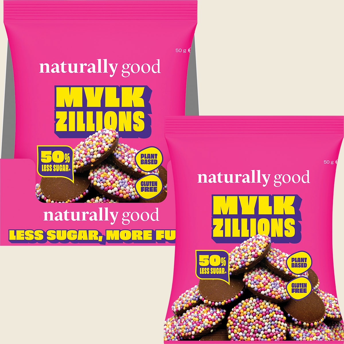 Naturally Good Mylk Zillions 50% less sugar 10x50g