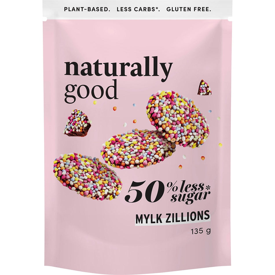 NATURALLY GOOD Mylk Zillions 50% less sugar 6x135g