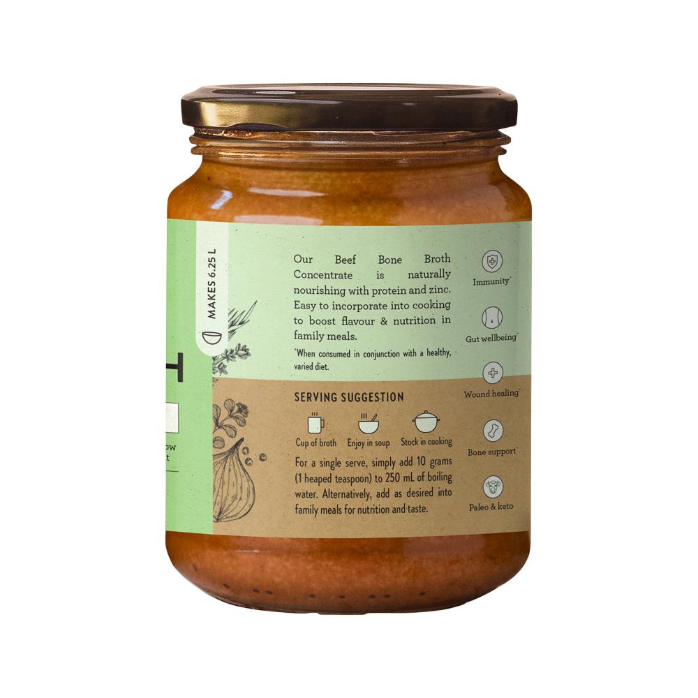 Nutra Organics Bone Broth Beef Concentrate Native Herbs 250g