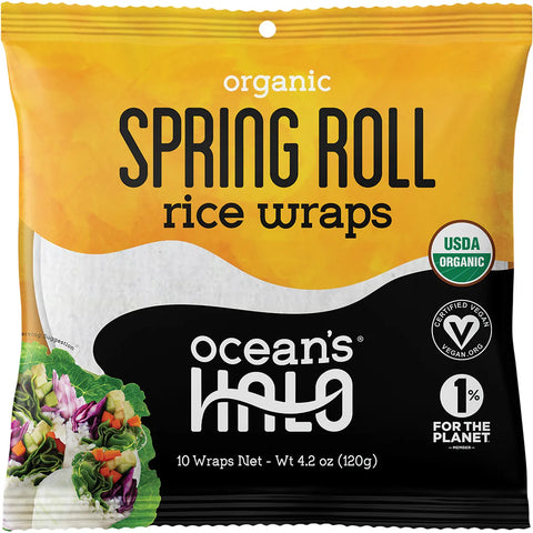OCEAN'S HALO Organic Spring Roll Rice Wraps 10 sheets 120g