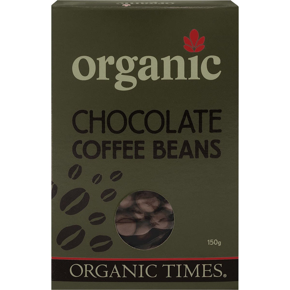 ORGANIC TIMES Milk Chocolate Coffee Beans 150g