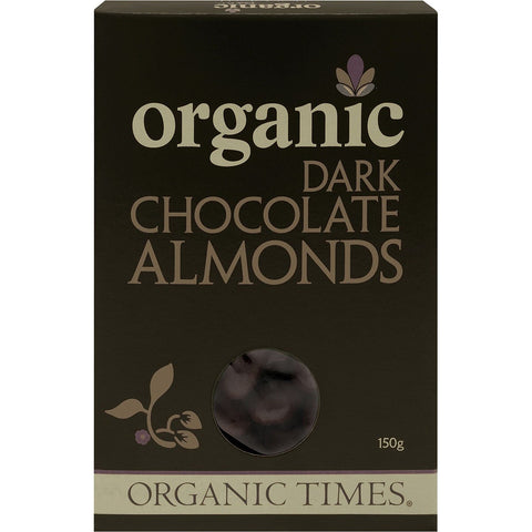 ORGANIC TIMES Dark Chocolate Almonds 150g