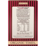 ORGANIC TIMES Dark Chocolate Raspberry Licorice 150g