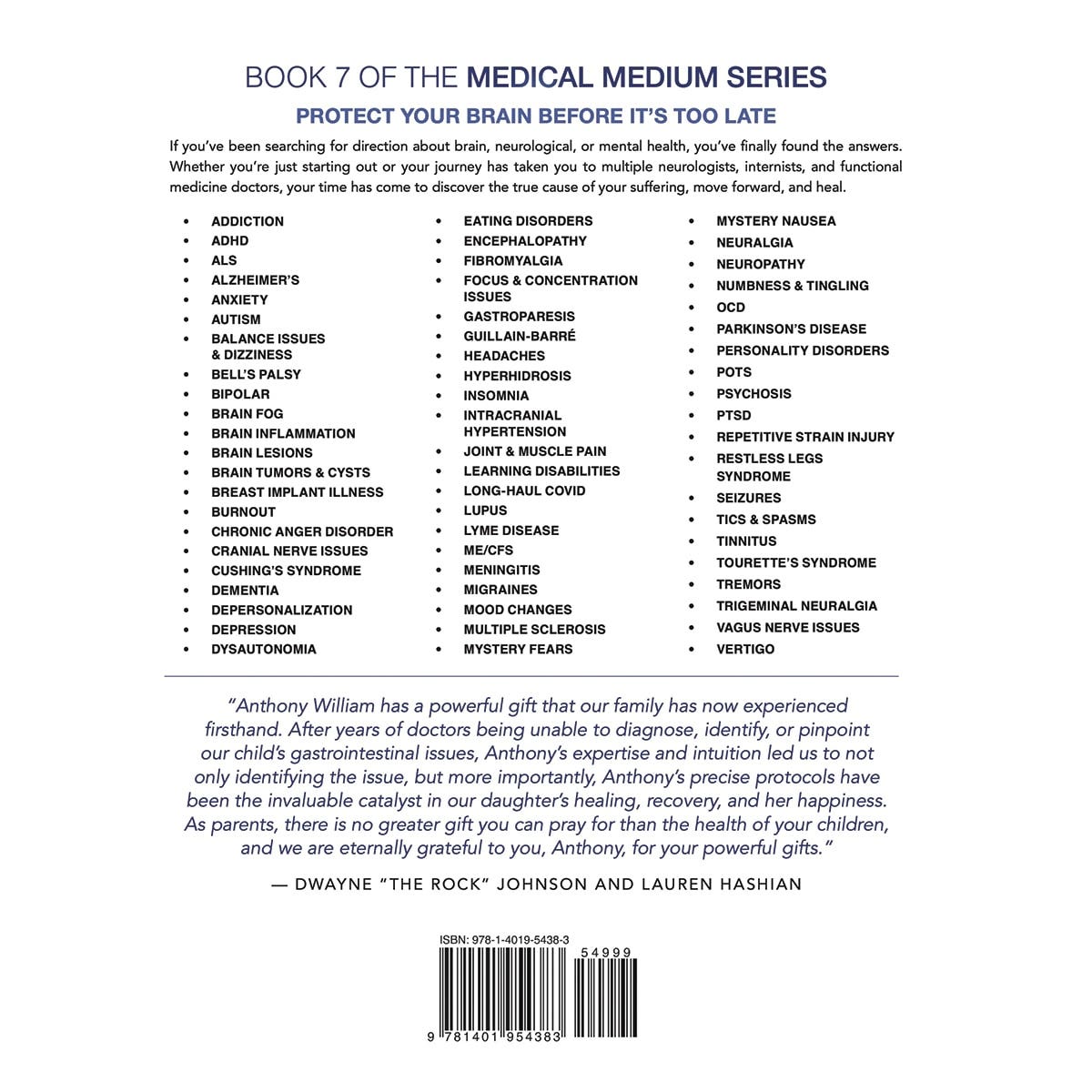 BOOK Medical Medium Brain Saver by Anthony William