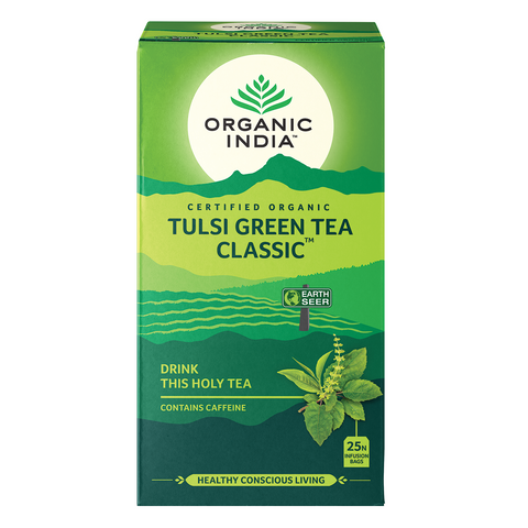 Organic India Tulsi Tea Green x 25 Tea Bags (Pack of 5)