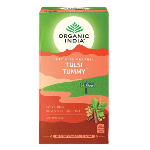 Organic India Wellness Tea Tulsi Tummy x 25 Tea Bags (Pack of 5)
