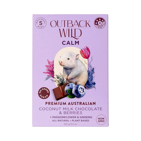 Outback Wild Calm Coconut Milk Chocolate & Berries 20g X 5pk
