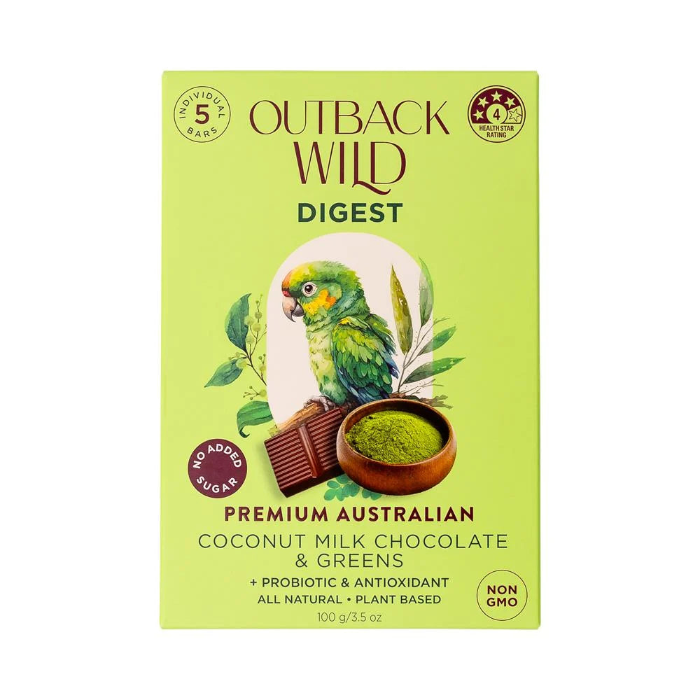 Outback Wild Digest Coconut Milk Chocolate & Greens 20g X 5pk
