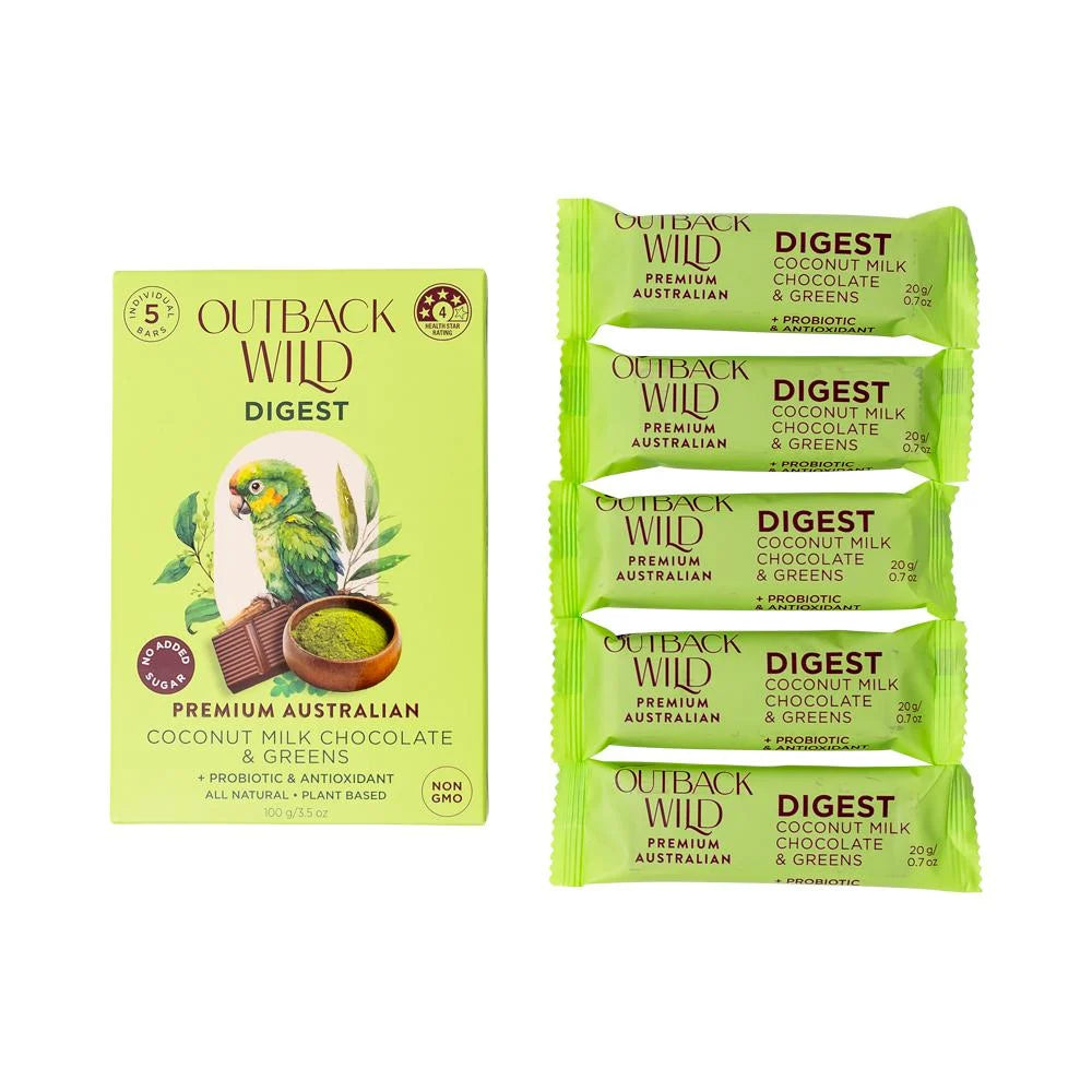 Outback Wild Digest Coconut Milk Chocolate & Greens 20g X 5pk