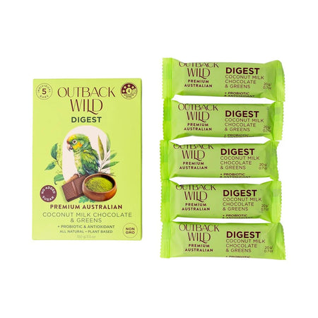 Outback Wild Digest Coconut Milk Chocolate & Greens 20g X 5pk