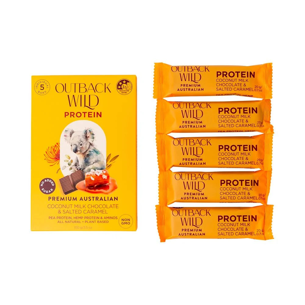 Outback Wild Protein Coconut Milk Chocolate & Salted Caramel 20g X 5pk