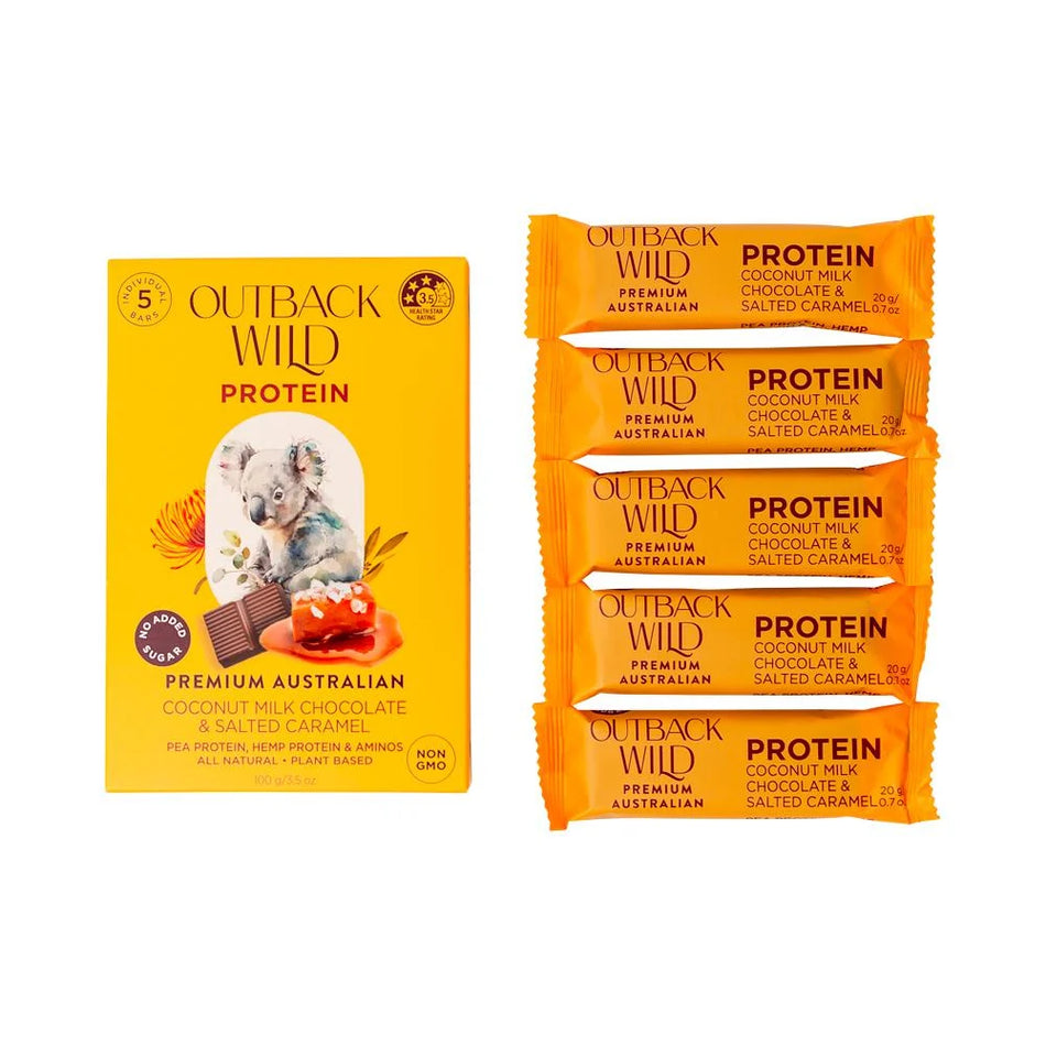 Outback Wild Protein Coconut Milk Chocolate & Salted Caramel 20g X 5pk