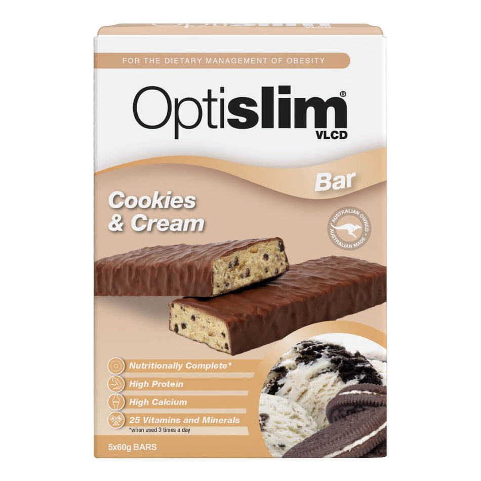 Optislim VLCD Bar Cookies and Cream Bars 5 Pack