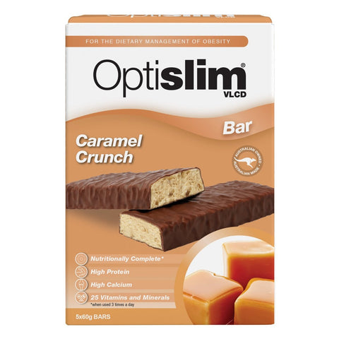 OPTISLIM VLCD Caramel Crunch Bar 5 x 60g