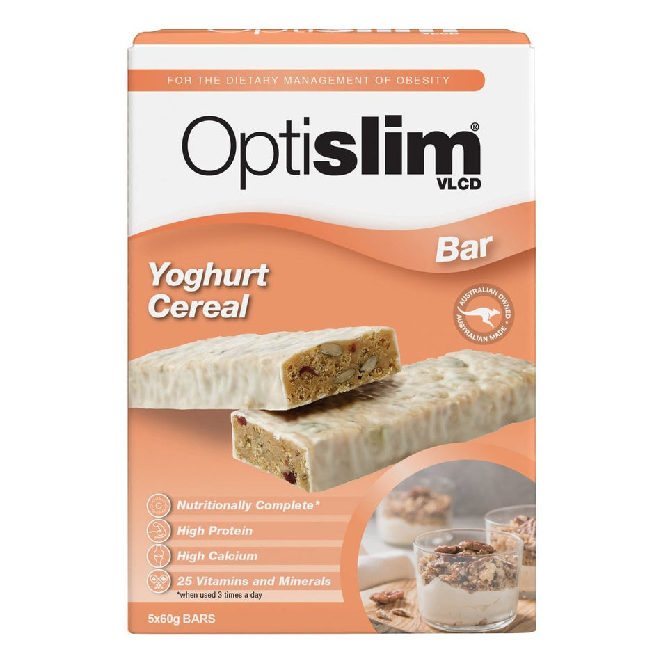 OPTISLIM VLCD YOGHURT CEREAL BAR 5X60G