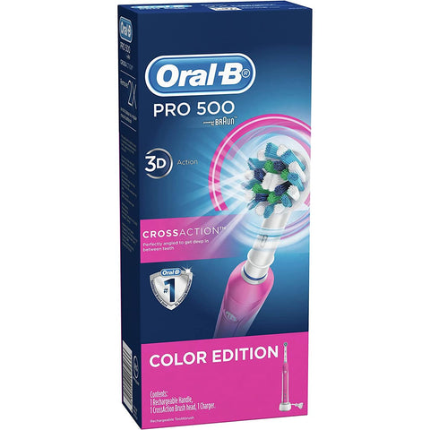 ORAL-B POWER Pro 500 Braun Electric Rechargeable Toothbrush Pink