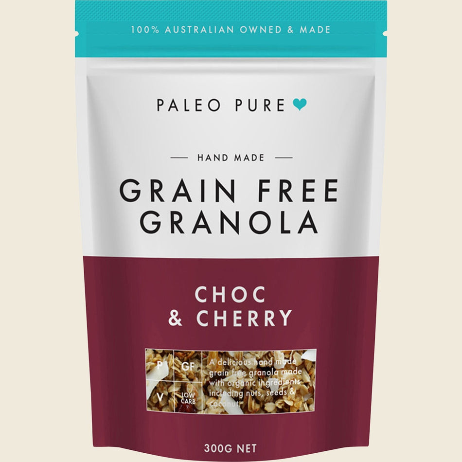 Paleo Pure Organic Grain Free Granola Choc & Cherry 300g