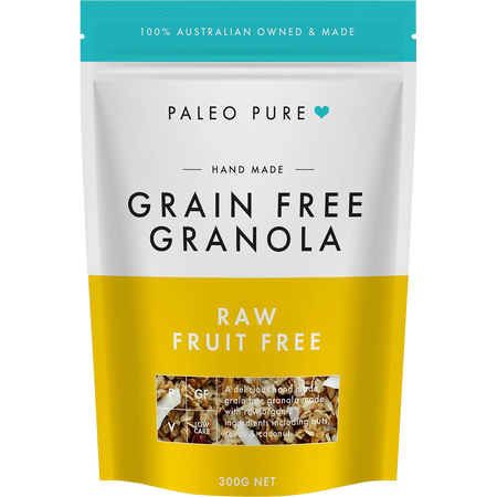 Paleo Pure Organic Grain Free Raw Fruit Free Granola 300g