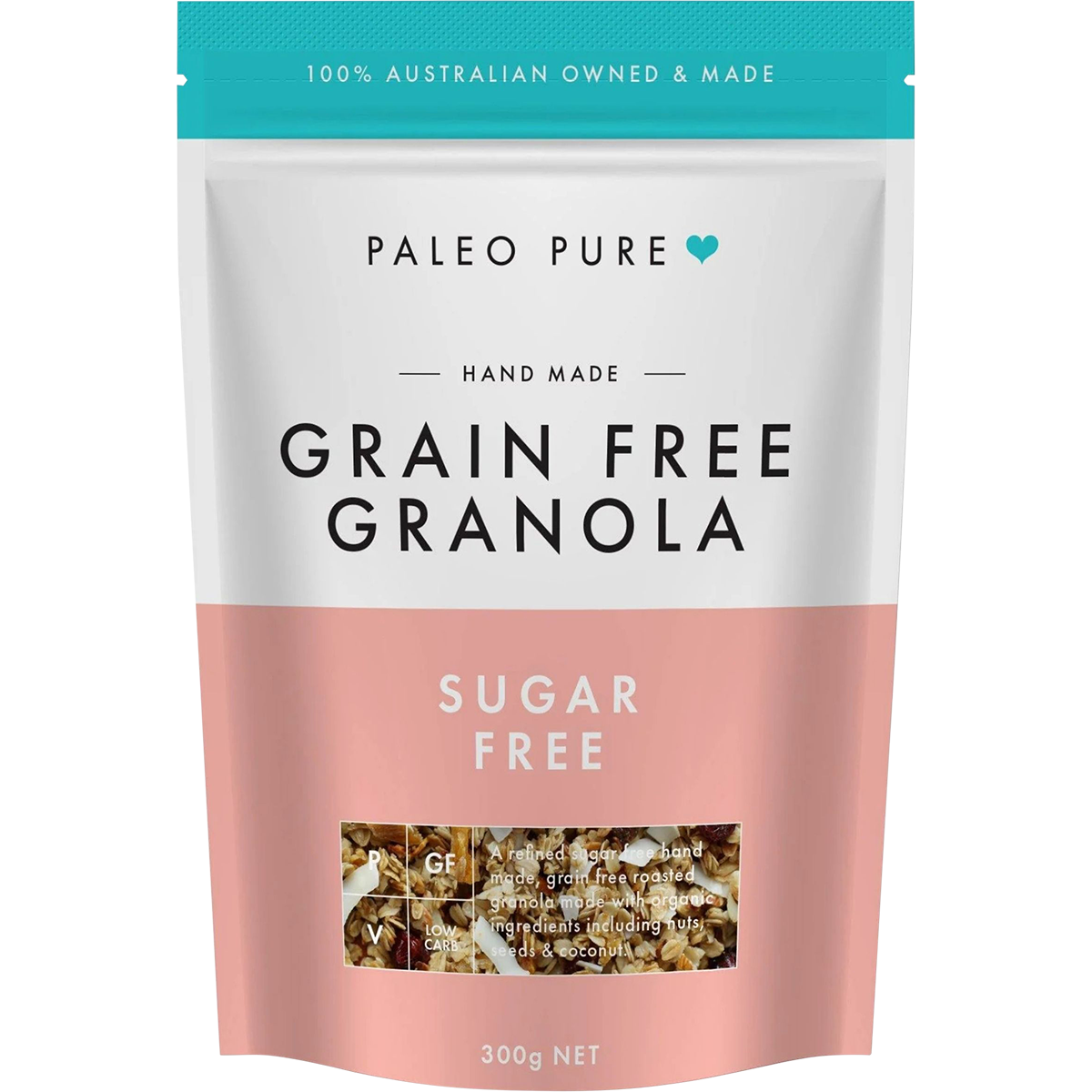 Paleo Pure Organic Grain Free Sugar Free Granola 300g