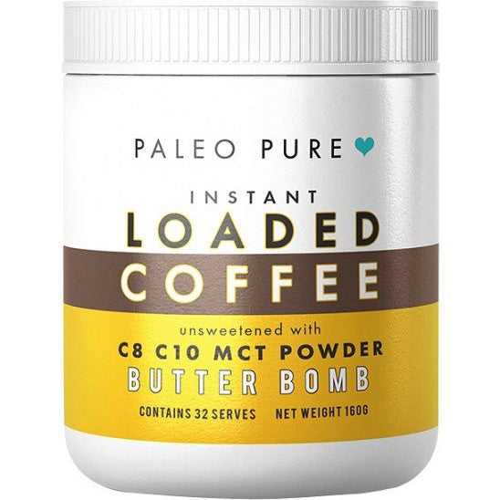 Paleo Pure Loaded Instant Coffee Butter Bomb 160g