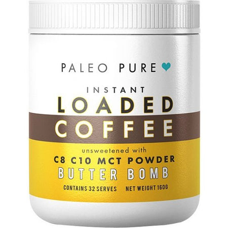 Paleo Pure Loaded Instant Coffee Butter Bomb 160g
