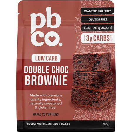 PBCo Double Choc Brownie Low Carb 300g