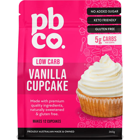 PBCO Vanilla Cupcake Mix Low Carb 260g