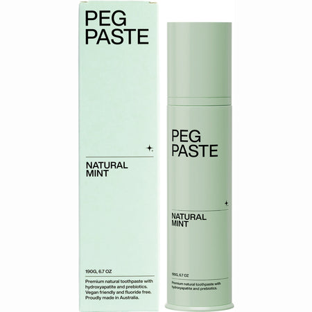 Peg Paste Natural Toothpaste With Hydroxyapatite Natural Mint 190g