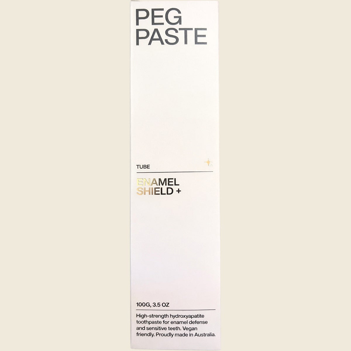 Peg Paste Natural Toothpaste Hydroxyapatite Enamel Shield Mint 100g