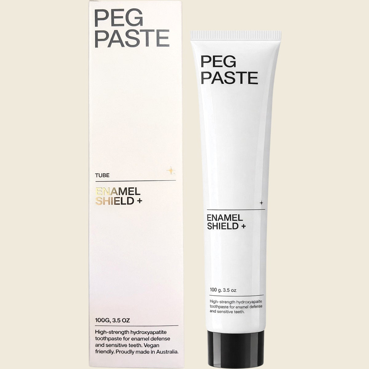 Peg Paste Natural Toothpaste Hydroxyapatite Enamel Shield Mint 100g
