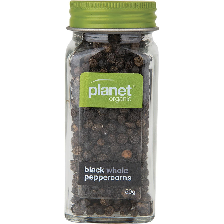 Planet Organic Organic Shaker Whole Black Peppercorns 50g