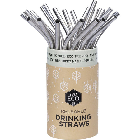 EVER ECO Stainless Steel Straws Bent x25