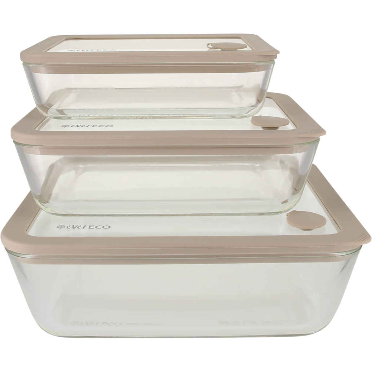 Ever Eco Glass Food Containers Oatmeal 3 Pack