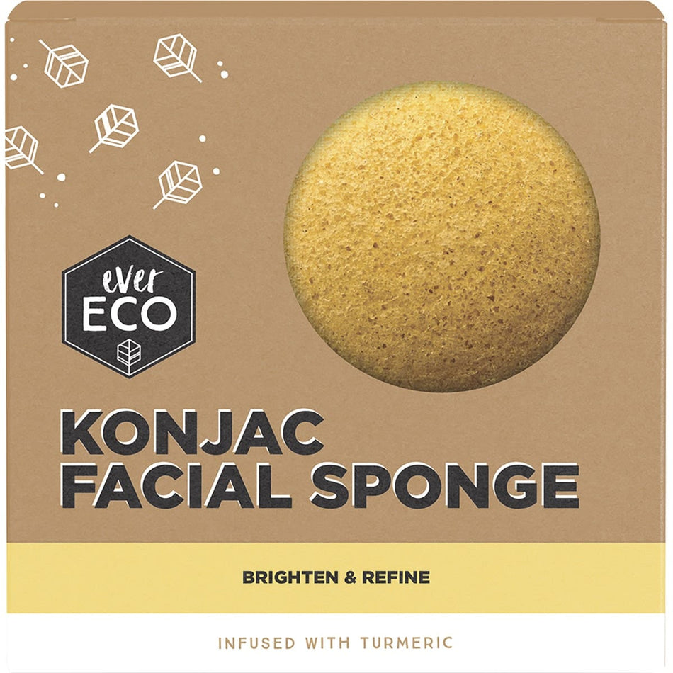 EVER ECO Konjac Facial Sponge Turmeric 1