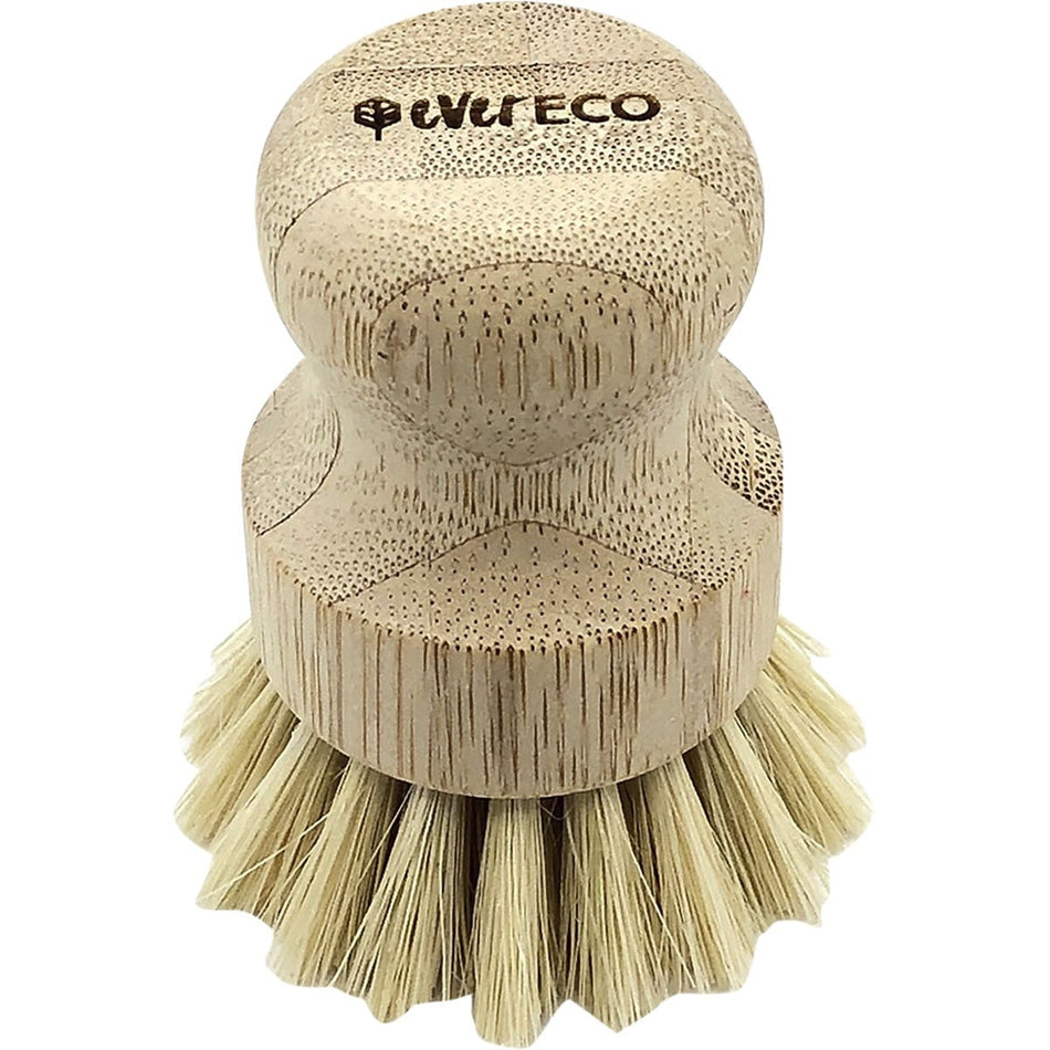 EVER ECO Veggie Scrubber Bamboo Handle, Sisal Bristles 1