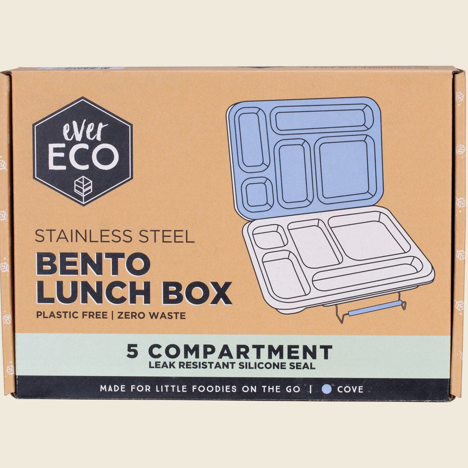 Ever Eco Stainless Steel 5 Compartment Bento Lunch Box Cove 1pc