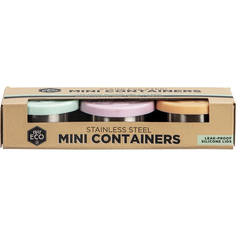 EVER ECO Stainless Steel Mini Containers Spring Pastels - Leak Resistant 3