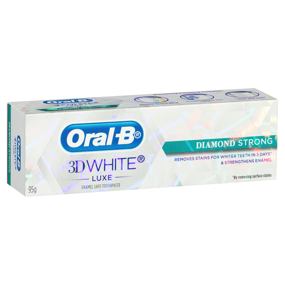 Oral B Teeth Whitening Toothpaste 3D White Luxe Diamond Strong 95g