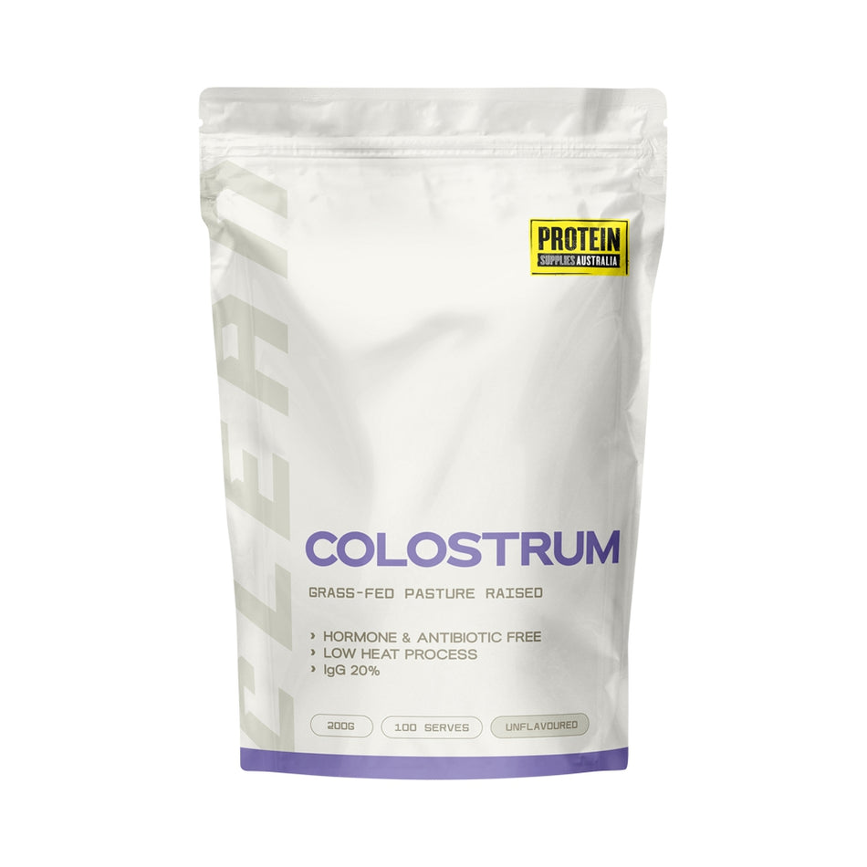 PROTEIN SUPPLIES AUSTRALIA Colostrum (Grass Fed) Pure - 20% Immunoglobulin (IgG) 200g