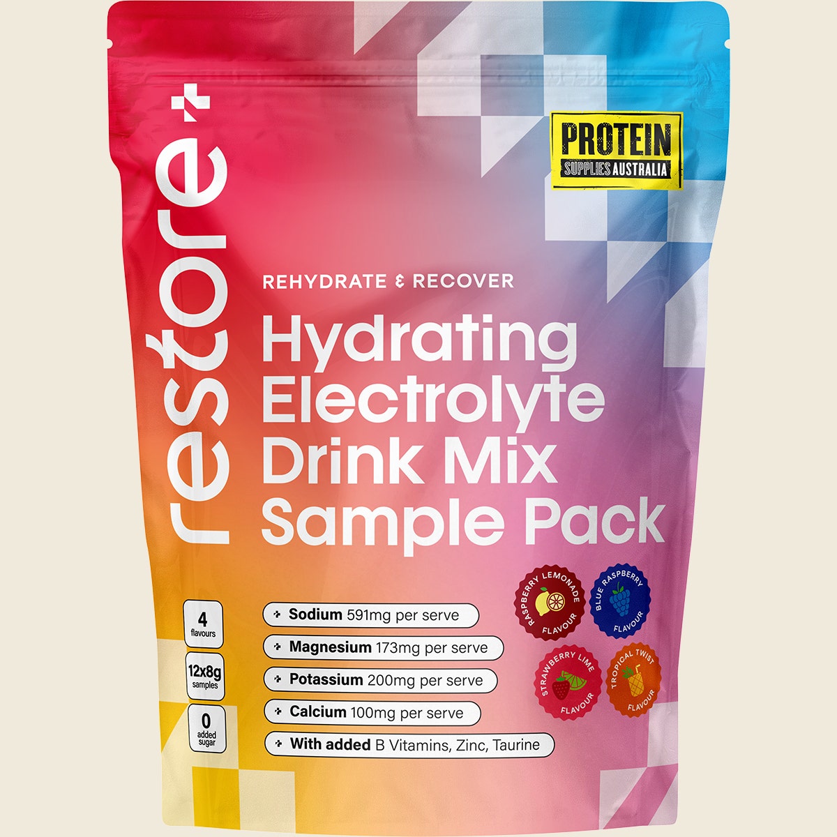 Protein Supplies Australia Restore Electrolyte Drink Mix Sample Pack 12pk