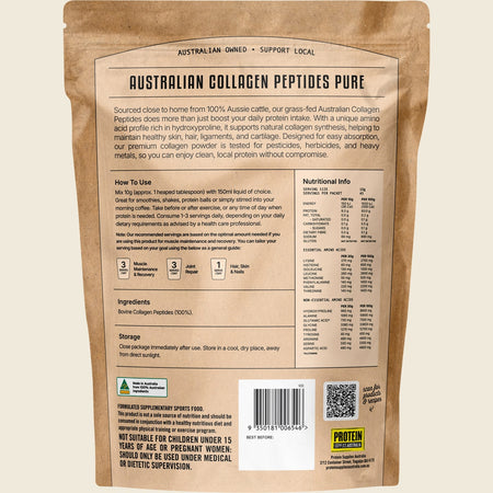 Protein Supplies Australia Australian Collagen Peptides Pure Unflavoured 450g